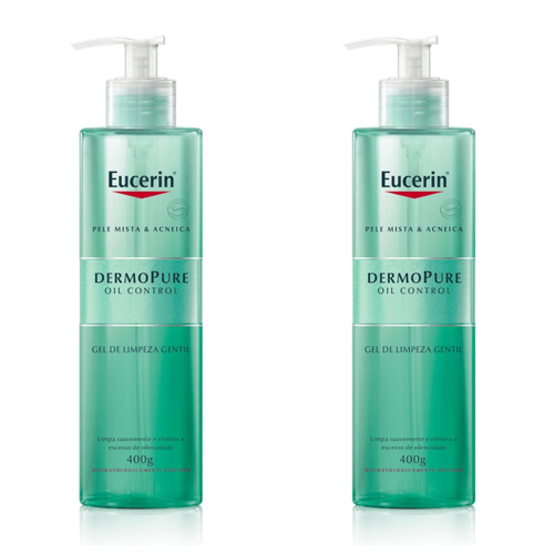 Kit com 2 Unidades de Eucerin DermoPure Oil Control Gel de Limpeza Gentil 400g Kit com 2 Unidades de Eucerin DermoPure Oil Control Gel de Limpeza Gentil 400g