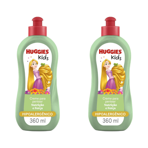 Kit com 2 Unidades de Creme para Pentear Huggies Kids Nutrição e Força 360ml Kit com 2 Unidades de Creme para Pentear Huggies Kids Nutrição e Força 360ml