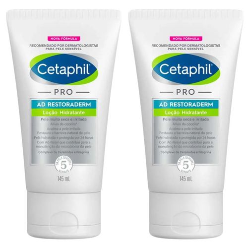 Kit com 2 Unidades de Cetaphil Pro Ad Restoraderm Loção Hidratante 145ml Kit com 2 Unidades de Cetaphil Pro Ad Restoraderm Loção Hidratante 145ml