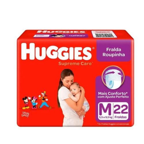 Fralda Huggies Roupinha Supreme Care Jumbo M c/22 Unidades