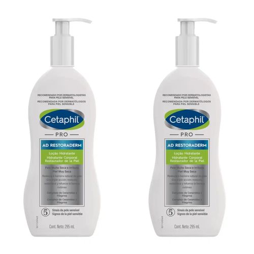 Kit com 2 Unidades de Cetaphil Loção Hidratante Pro Ad Restoraderm 295ml Kit com 2 Unidades de Cetaphil Loção Hidratante Pro Ad Restoraderm 295ml