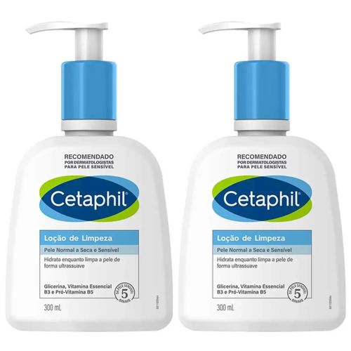 Kit com 2 Unidades de Cetaphil Loção De Limpeza 300ml Kit com 2 Unidades de Cetaphil Loção De Limpeza 300ml