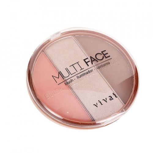 Estojo Multi Face Blush Iluminador Contorno Vivai