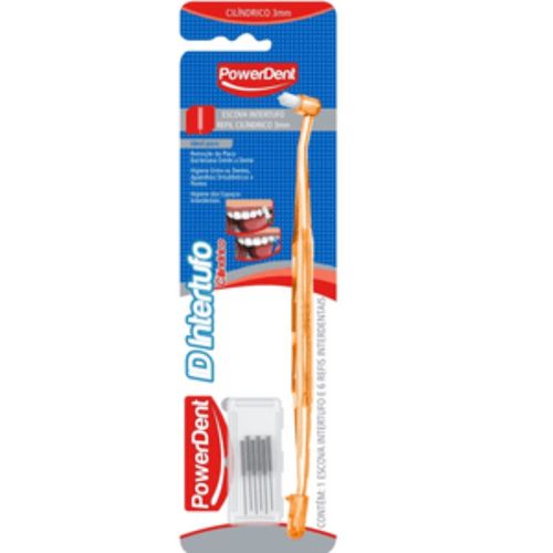 Escova Powerdent Intertufo Cilindrica 3Mm Escova Powerdent Intertufo Cilindrica 3Mm