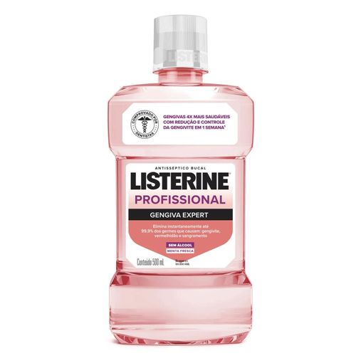 Enxaguante Bucal Listerine Profissional Gengiva Expert 500ml Enxaguante Bucal Listerine Profissional Gengiva Expert 500ml