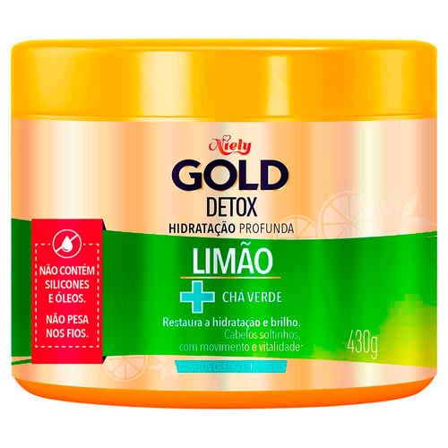 Creme de Tratamento Niely Gold Detox 430g Creme de Tratamento Niely Gold Detox 430g