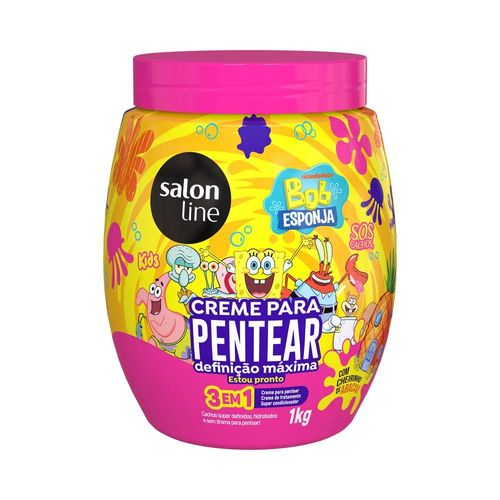 Creme para Pentear Salon Line Kids Bob Esponja Definição Máximo 1kg Creme para Pentear Salon Line Kids Bob Esponja Definição Máximo 1kg