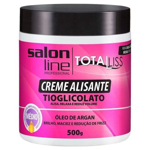 Creme Alisante Salon Line Óleo De Argan Medio 500g