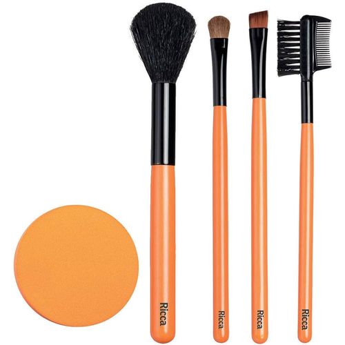 Conjunto Ricca de Pinceis de Maquiagem e Esponja
