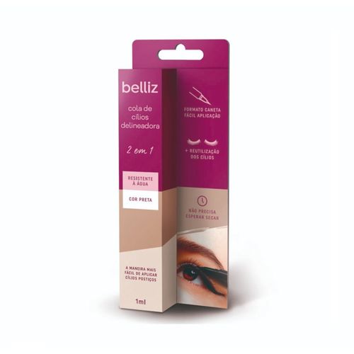 Cola de Cílios Delineadora Preta 2681 Belliz