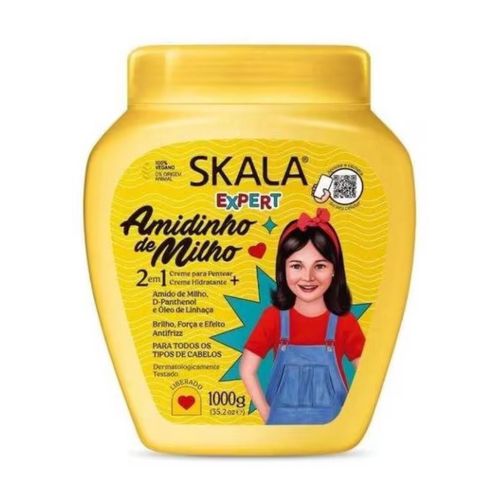 Creme de Tratamento Amidinho De Milho Kids 1Kg Skala Creme de Tratamento Amidinho De Milho Kids 1Kg Skala