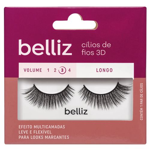 Cílios Belliz 3D Vol. 3 Longo - 207 Cílios Belliz 3D Vol. 3 Longo - 207