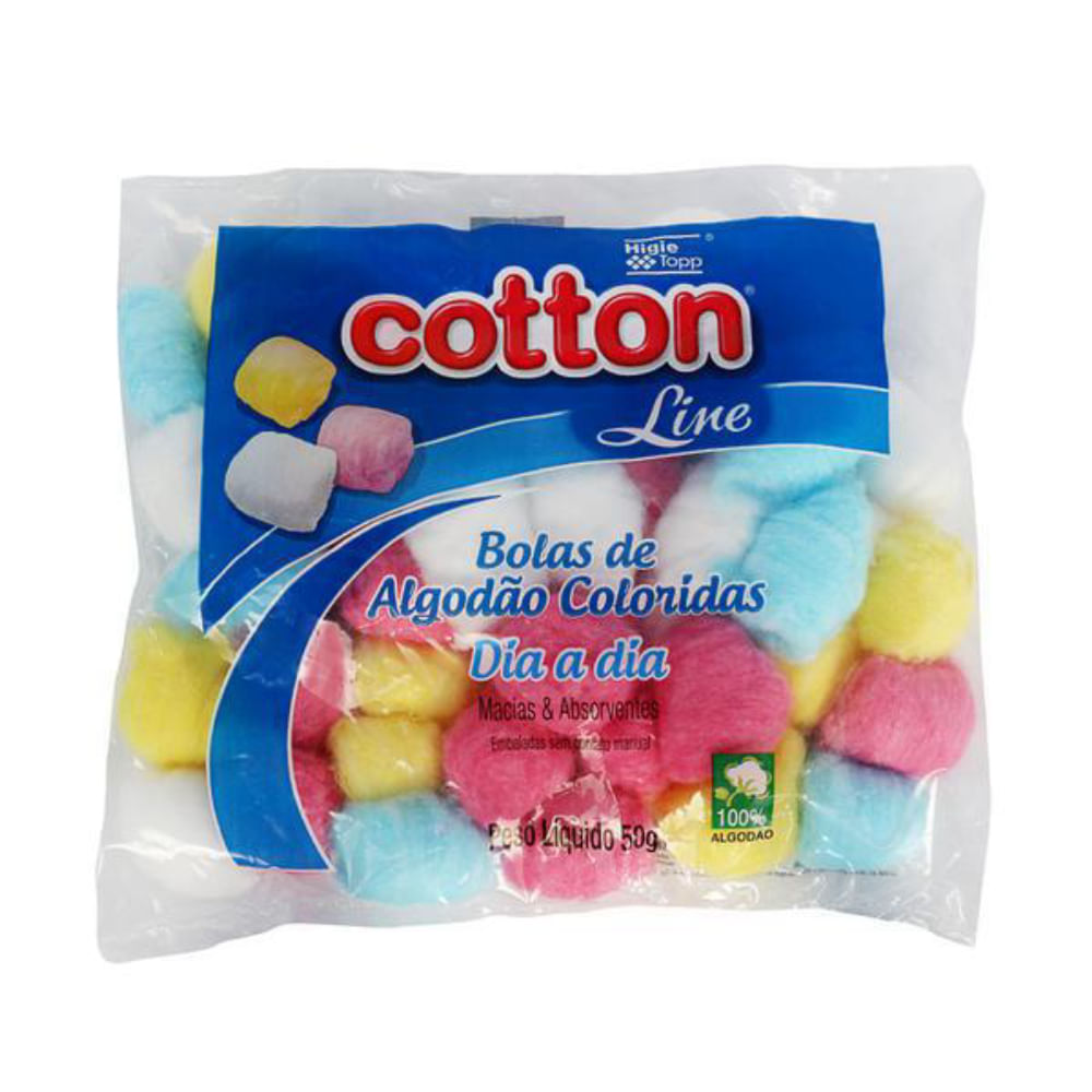 Algodão Cotton Bola Colorida 50g