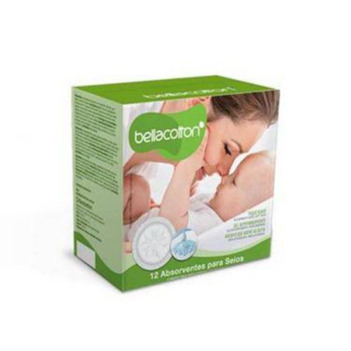 Kit c/4 Absorvente Bellacotton P/Seios 12 Unidades