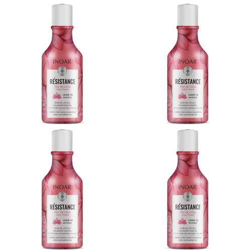 Kit c/4 Leave-In Inoar 250ml Resistance Flor De Lotus