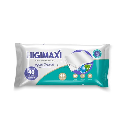 Toalha Umed. Higimaxi Premium Adulto Com 40 Unidades Toalha Umed. Higimaxi Premium Adulto Com 40 Unidades