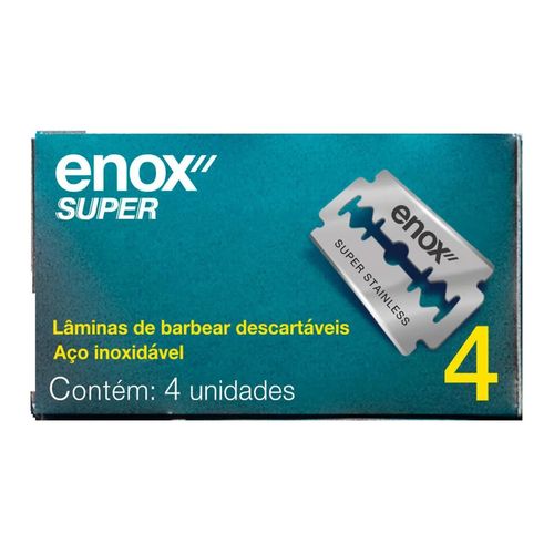Lâmina De Barbear Duplo Fio Enox Super (4 Unidades) Lâmina De Barbear Duplo Fio Enox Super (4 Unidades)
