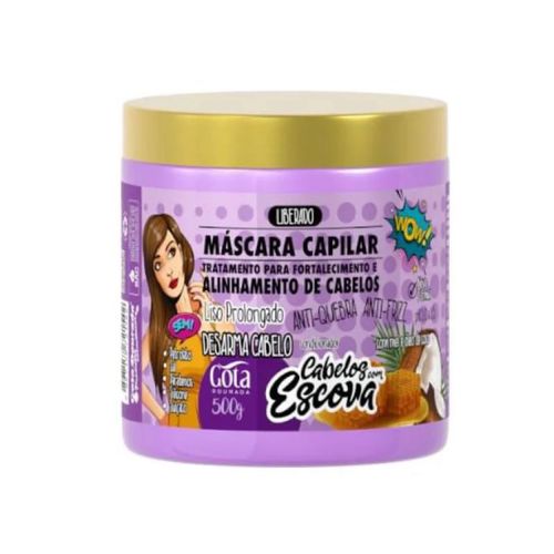 Gota Dourada Máscara Capilar Escova Linha Fortalecimento 500g