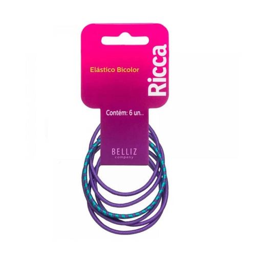 Elastico Ricca 2Mm Bicolor Lilas E Verde