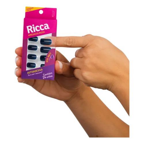 Unhas Ricca Autoadesiva Blue Jeans