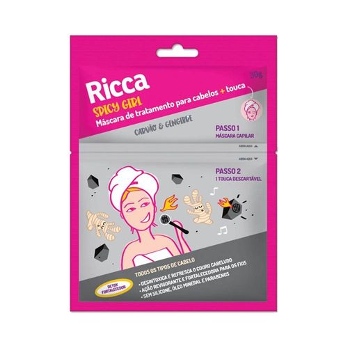 Máscara Capilar Detox Fortalecedor Carvão E Gengibre Ricca Máscara Capilar Detox Fortalecedor Carvão E Gengibre Ricca