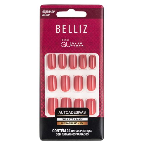 Unhas Belliz Autoadesivas Rosa Guava Unhas Belliz Autoadesivas Rosa Guava