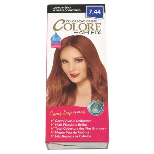 Coloração Creme Colore 7.44 Louro Médio Acobreado Coloração Creme Colore 7.44 Louro Médio Acobreado