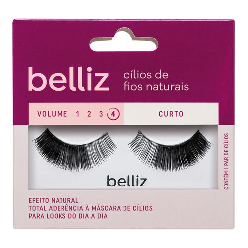 Cílios Belliz Naturais Vol. 4 Curto - 115 Ref. 2634