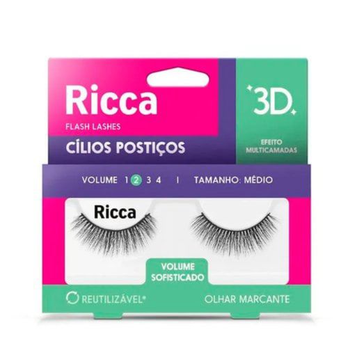 Cílios 3D Ricca Volume 02 Médio - 403