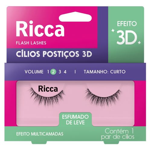 Cílios 3D Ricca Volume 02 Curto - 402. Cílios 3D Ricca Volume 02 Curto - 402.