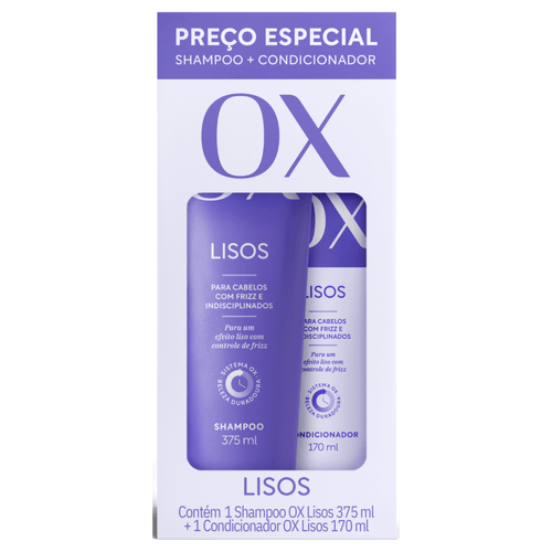 Shampoo + Condicionador Ox 375ml + 170ml Lisos Shampoo + Condicionador Ox 375ml + 170ml Lisos