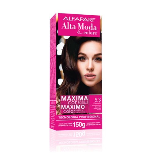 Tintura Alta Moda 150g 5.3 Castanho Claro Dourado Tintura Alta Moda 150g 5.3 Castanho Claro Dourado