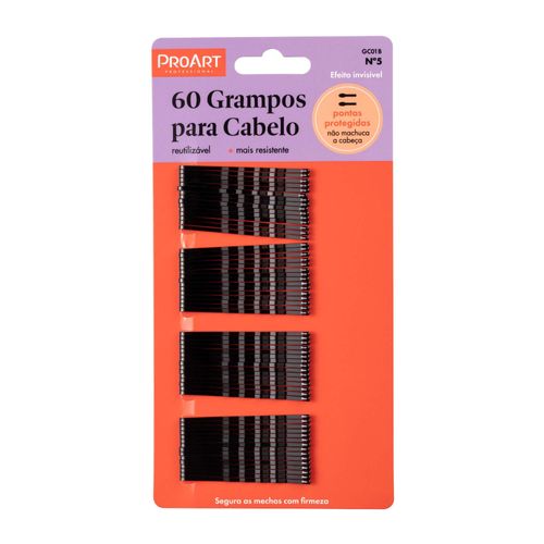 Proart 60 Grampos Para Cabelos N5 Preto Proart 60 Grampos Para Cabelos N5 Preto