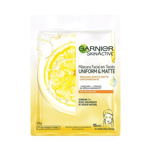 Mascara Facial Uniform Matte Garnier Skinactive Vitamina C 1 Unidade Mascara Facial Uniform Matte Garnier Skinactive Vitamina C 1 Unidade