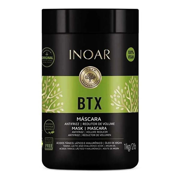 Btx Máscara Antifrizz Redutor de Volume Inoar 1kg