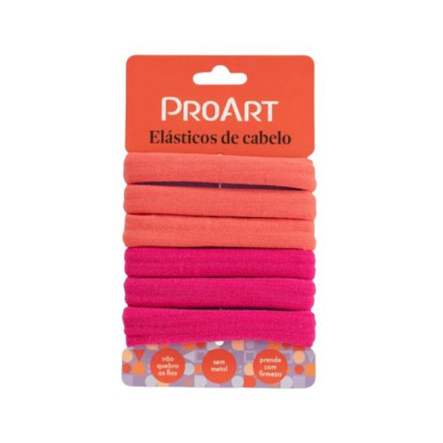 Proart Elástico Rosa E Laranja 6 Unidades