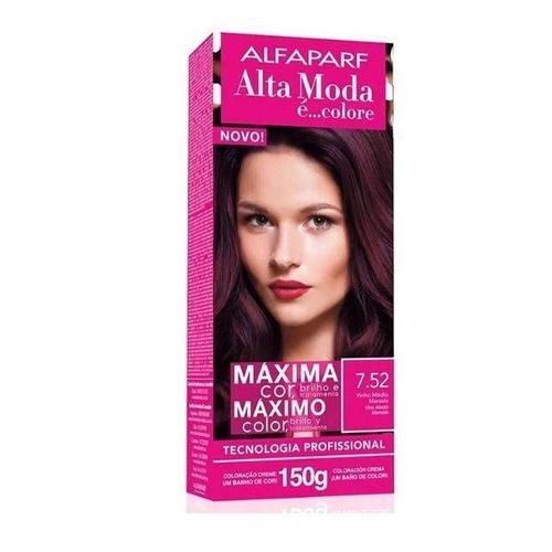 Tintura Alta Moda Especial 7.52 Vinho Médio Marsala 150g Tintura Alta Moda Especial 7.52 Vinho Médio Marsala 150g