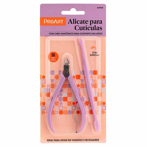 Proart Alicate Cuticula Acp02B Cabo Plástico Roxo