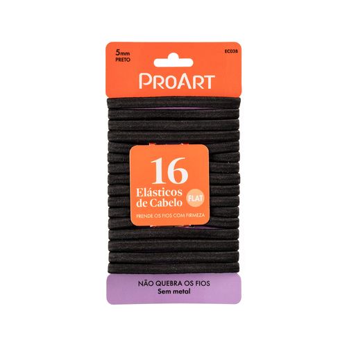 Elástico De Cabelo Reto 16 Unidades Proart Elástico De Cabelo Reto 16 Unidades Proart