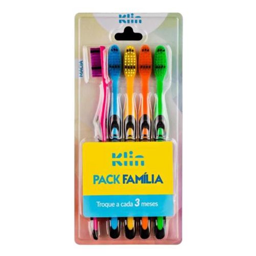 Escovas Dentais Colors Klin Pack 5 Unidades Escovas Dentais Colors Klin Pack 5 Unidades