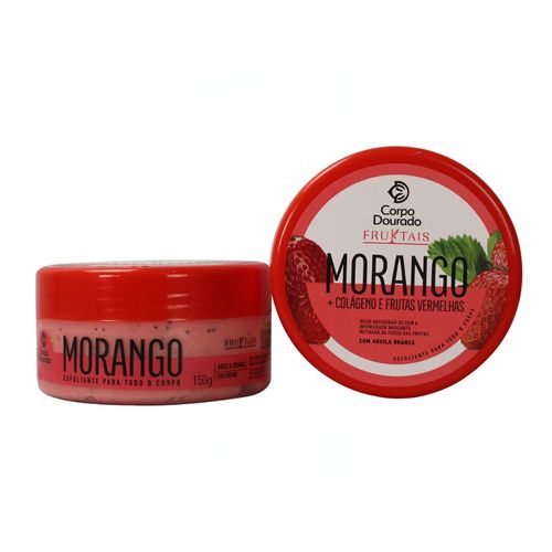 Esfoliante Corpo Dourado Fruktais 150g Morango E Colageno