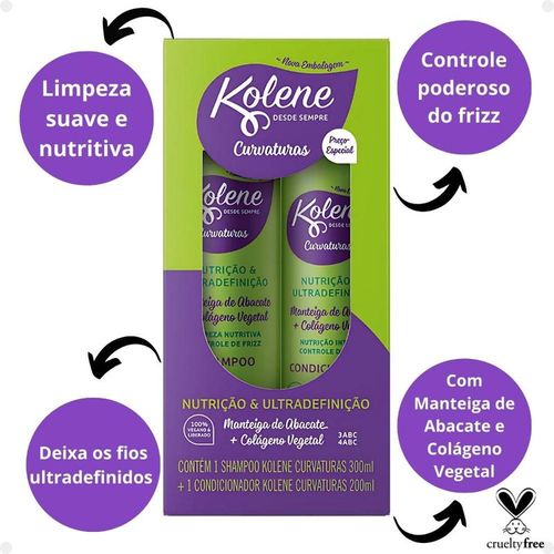 Shampoo + Condicionador Kolene 300ml + 200ml Shampoo + Condicionador Kolene 300ml + 200ml