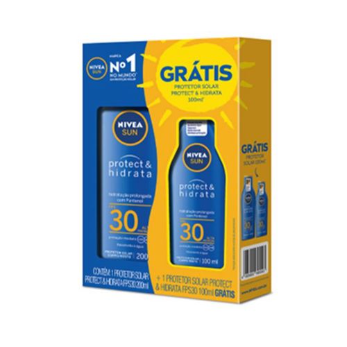 Kit Protetor Solar Corporal Nivea Sun Protect & Hidrata FPS 30 com 200ml + 100ml