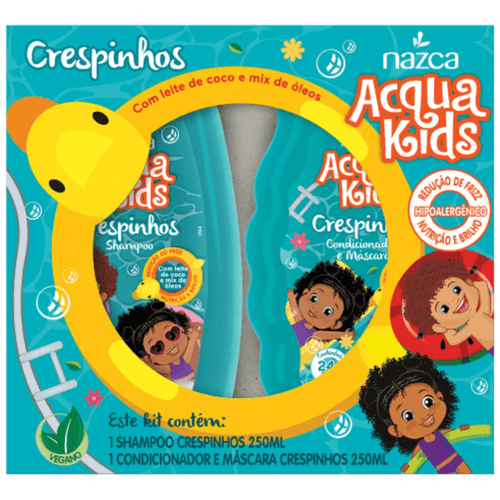 Shampoo + Condicionador Infantil Acqua Kids 250ml Crespinhos Shampoo + Condicionador Infantil Acqua Kids 250ml Crespinhos
