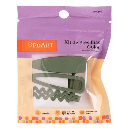 Kit De Presilhas 4 Pçs Verde Proart Kit De Presilhas 4 Pçs Verde Proart