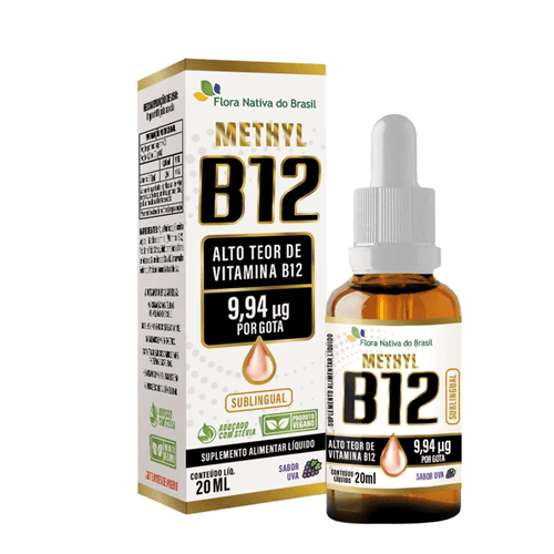 Vitamina B12 Uva 20ml - Metilcobalamina 9,94 mcg por gota - Flora Nativa Vitamina B12 Uva 20ml - Metilcobalamina 9,94 mcg por gota - Flora Nativa