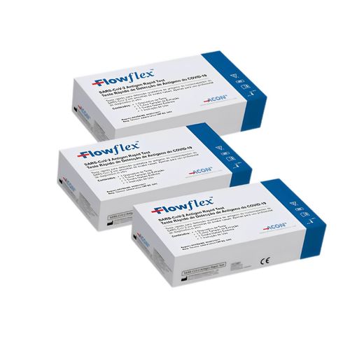Kit com 3 Testes Rápido de Antígeno COVID-19 FlowFlex Acon