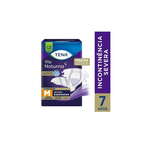 Fralda Geriátrica Tena Slip Noturna Tamanho M 7 unidades Fralda Geriátrica Tena Slip Noturna Tamanho M 7 unidades