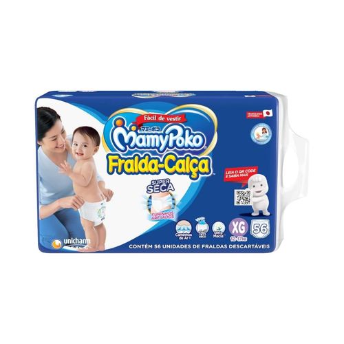 Fralda Calça Descartável Mamypoko Super Seca XG c/56 Unidades Fralda Calça Descartável Mamypoko Super Seca XG c/56 Unidades