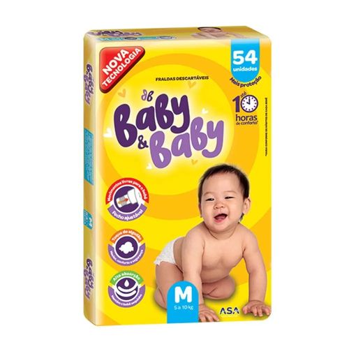 Fralda Baby&Baby Mega (M) 54 Unidades